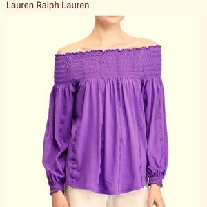 Lauren by Ralph Lauren lilac purple size medium off the shoulder top